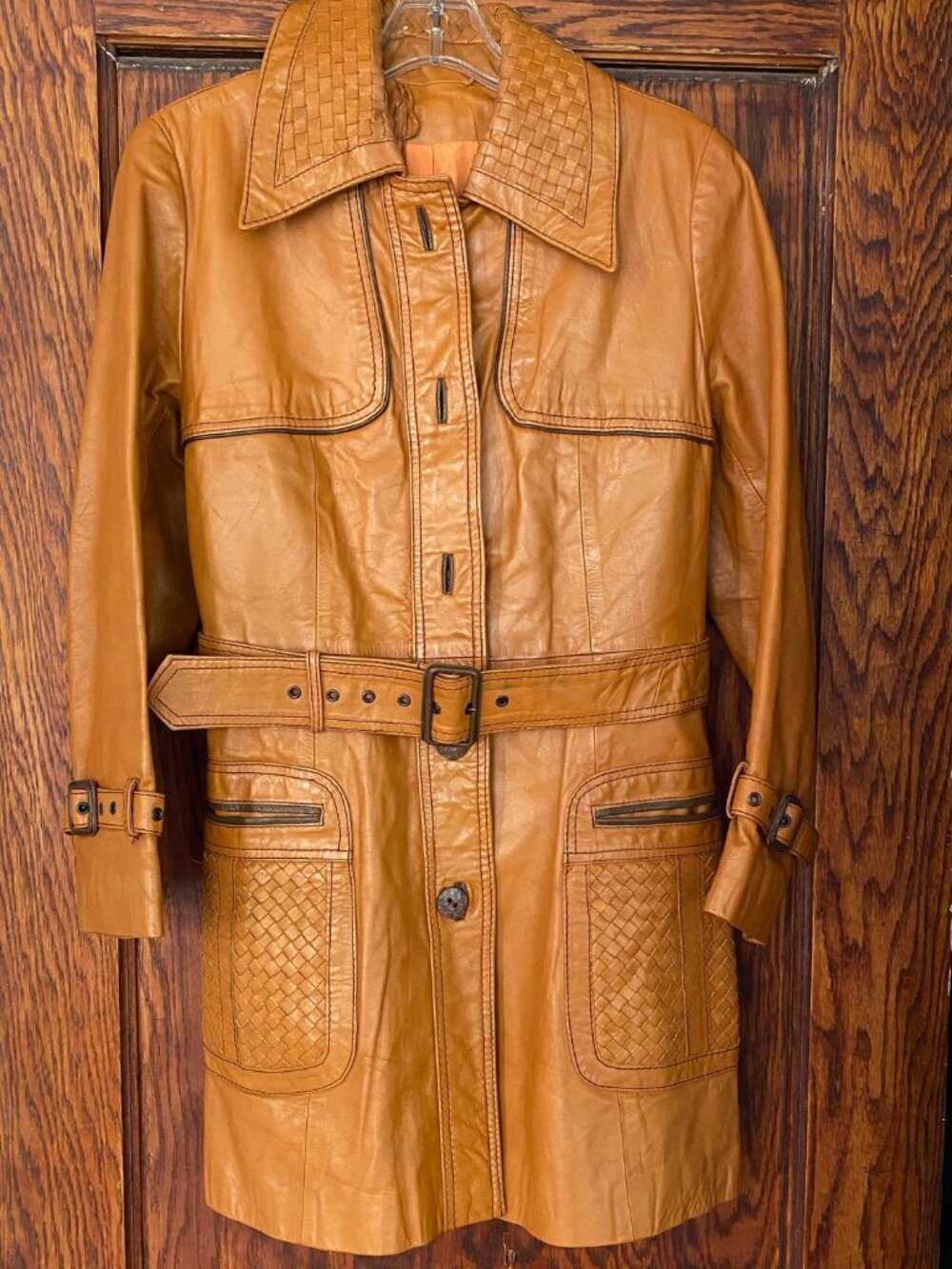 Vintage 70s "Suburban Heritage" Butterscotch Leather Jacket - S/M